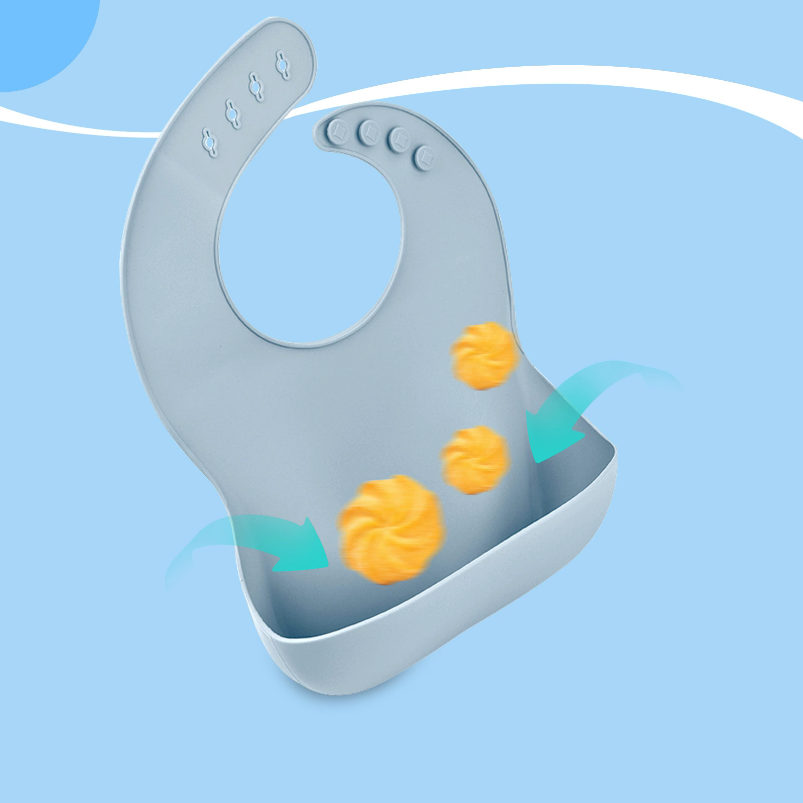 Babero antiderrames de silicona