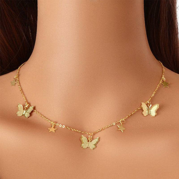 Collar de mariposas