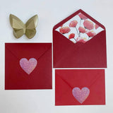 Rollo de 100 stickers de corazón  de corazón
