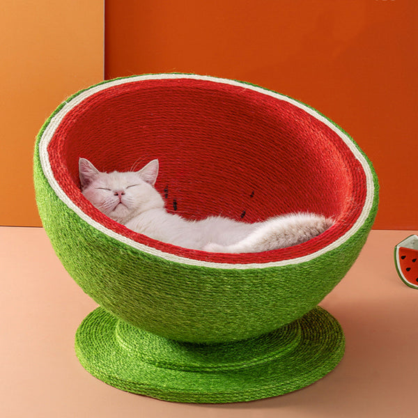 Cama para gato con diseño de sandía