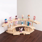 Exhibidor de madera multinivel