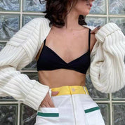 Cárdigan estilo torera tejida