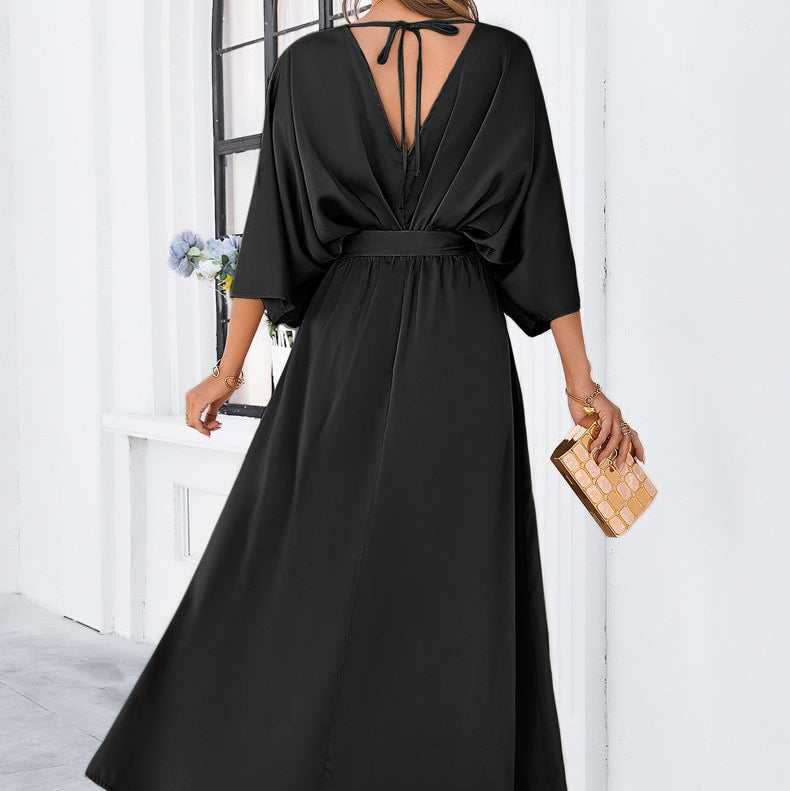 Vestido estilo boho con escote v