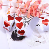 Rollo de 100 stickers de corazón  de corazón