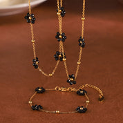 Pulsera dorada con flores - Dressygt