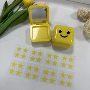 Cajita de parches para acné con espejo