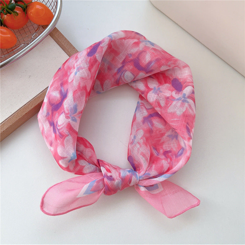 Pañuelo con estampado de flores