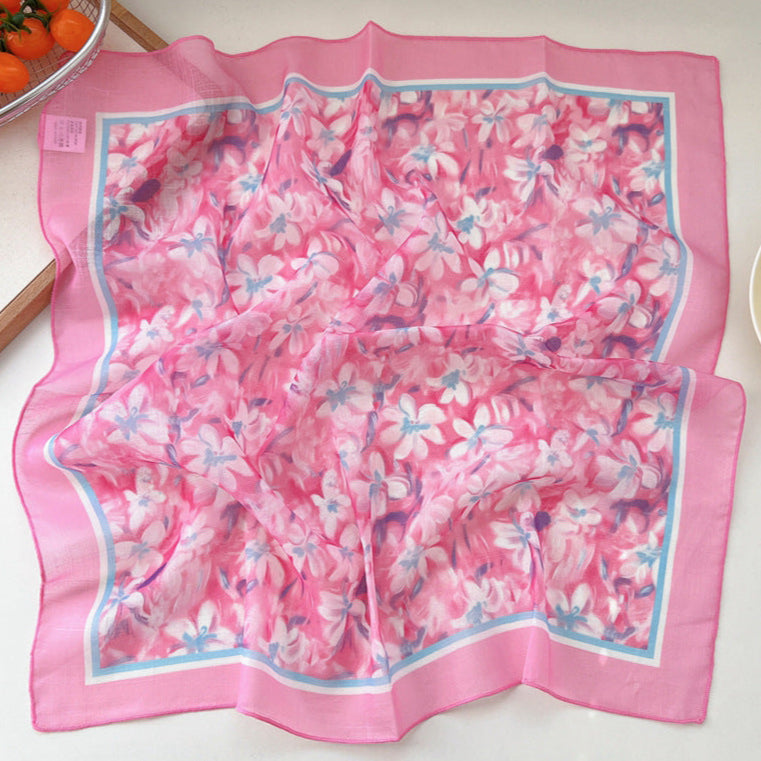 Pañuelo con estampado de flores