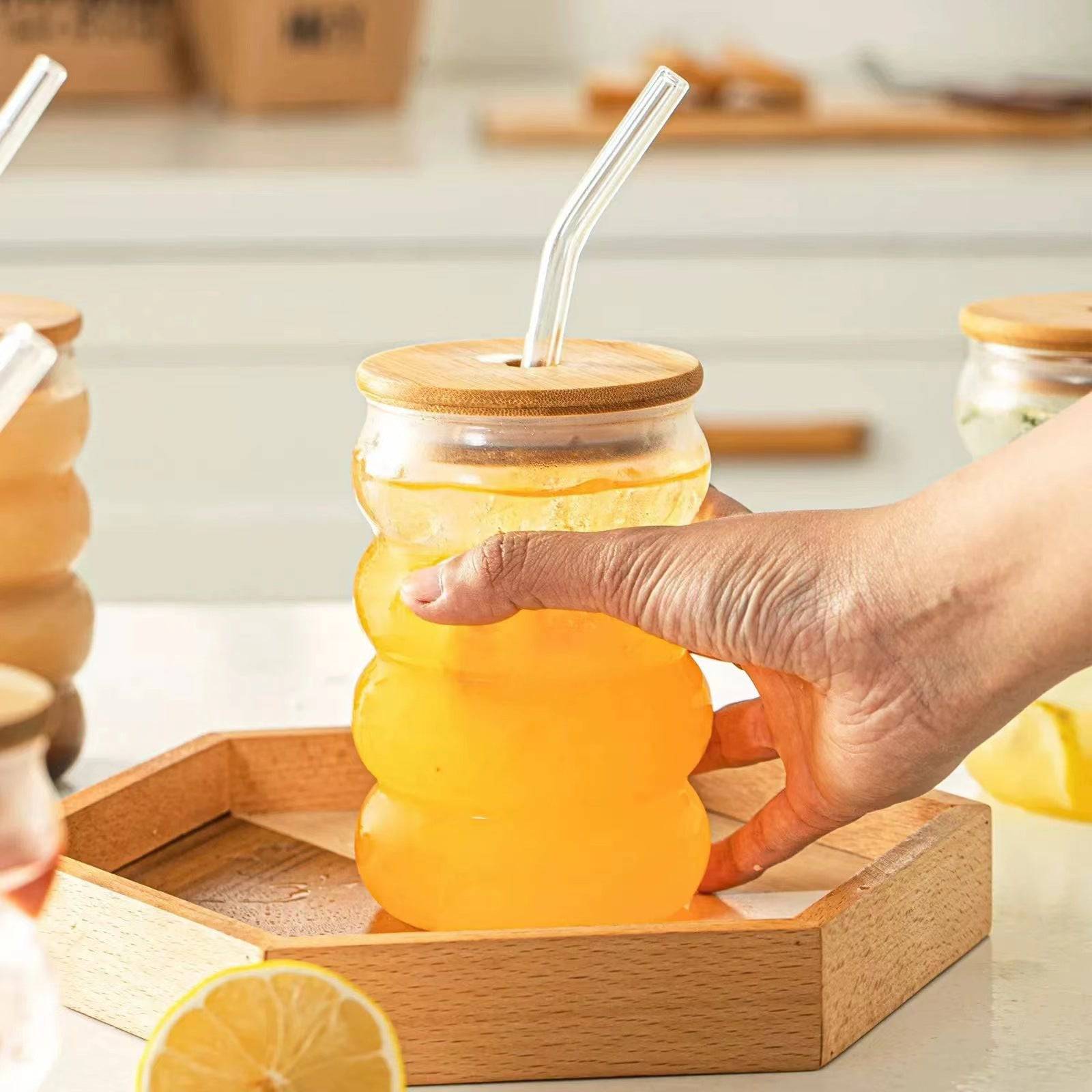 Vaso pequeño con tapadera  de bamboo - Dressygt