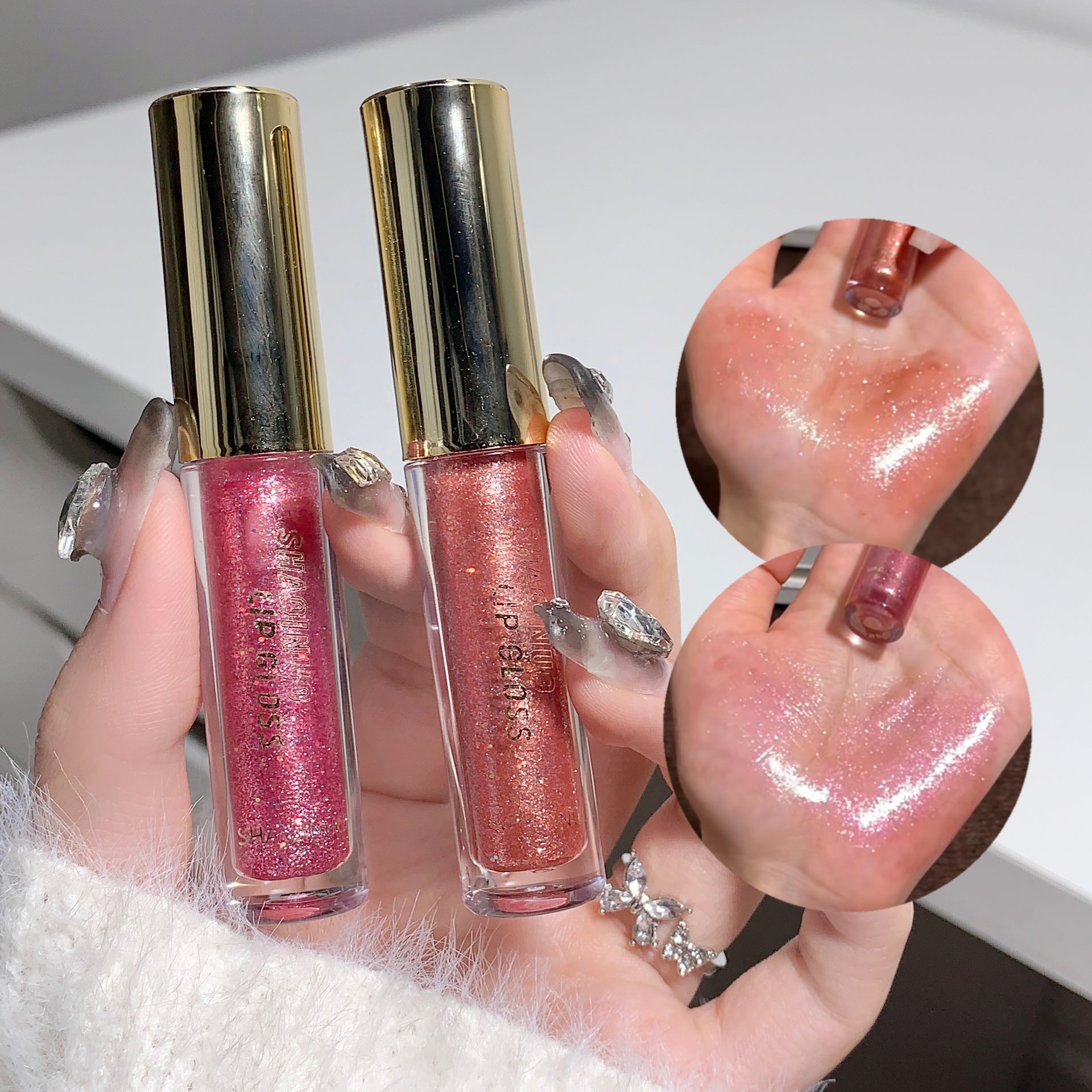 Lip gloss con glitter efecto cristal - Dressygt