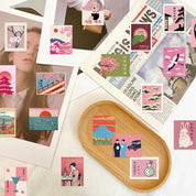Set de 50 stickers estilo japonés vintage