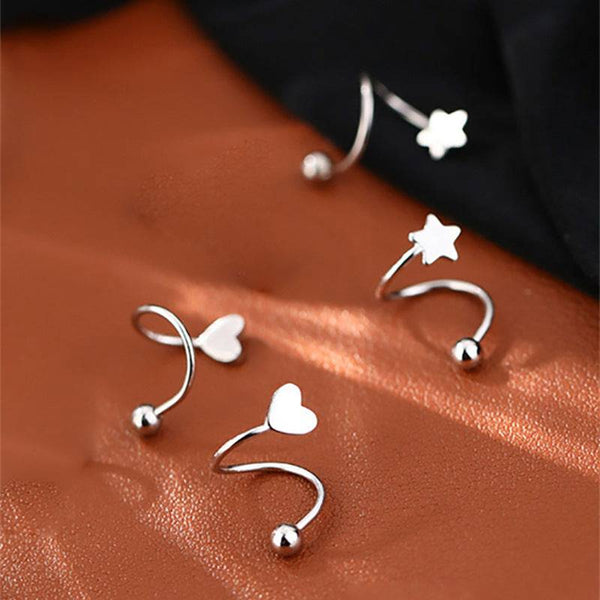 Aretes minimalista de corazones