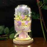 Lampara de cristal de flores