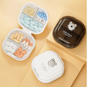 Pastillero de viaje con 4 divisiones