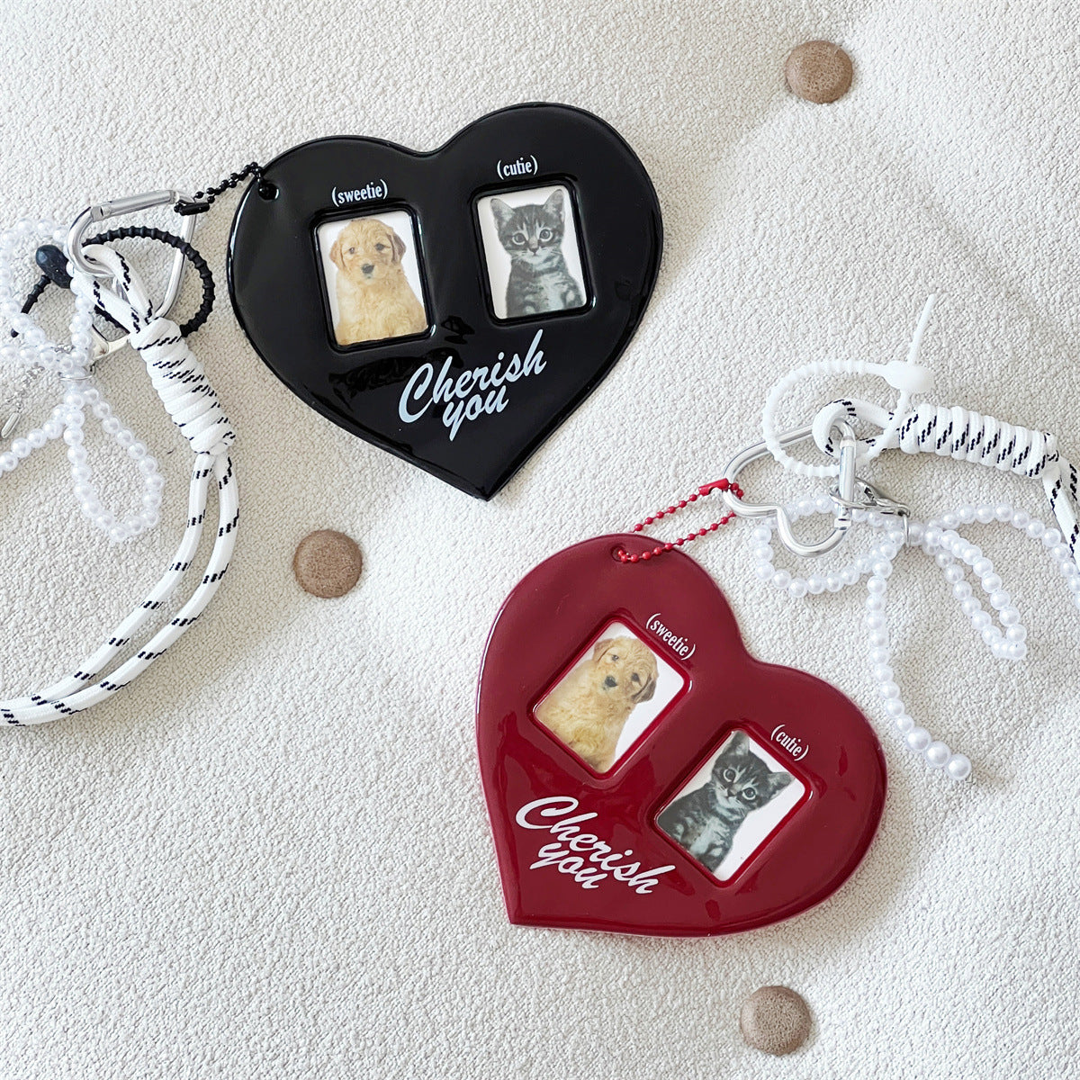 Llavero de corazón portafotos doble - Dressygt