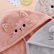 Toalla de cabello con diseño de gatito - Dressygt