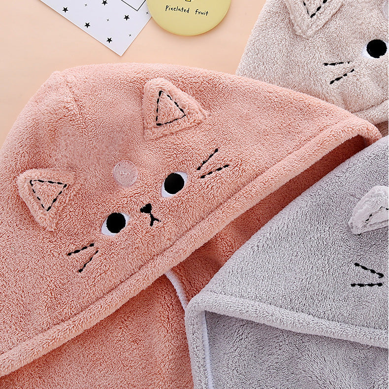 Toalla de cabello con diseño de gatito - Dressygt