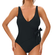 Traje de baño de una pieza con detalle de moña - Dressygt