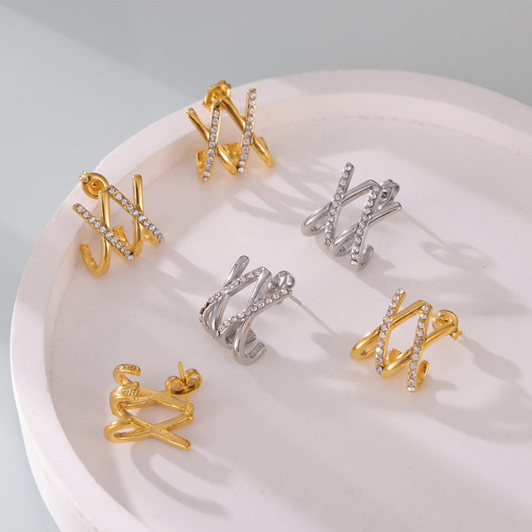 Aretes con forma de X