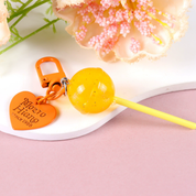 Llavero candy pop con clip de corazón