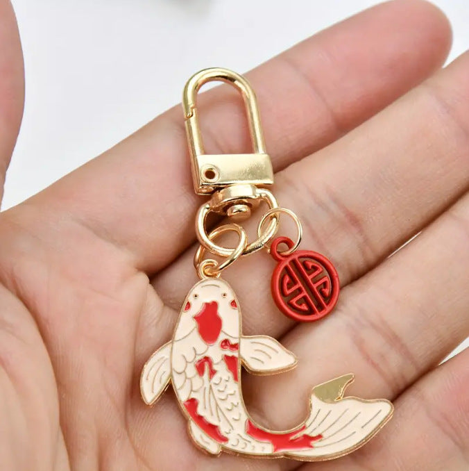 Llavero de fortuna con diseño de pez koi - Dressygt