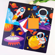 Mosaico con diseño del espacio