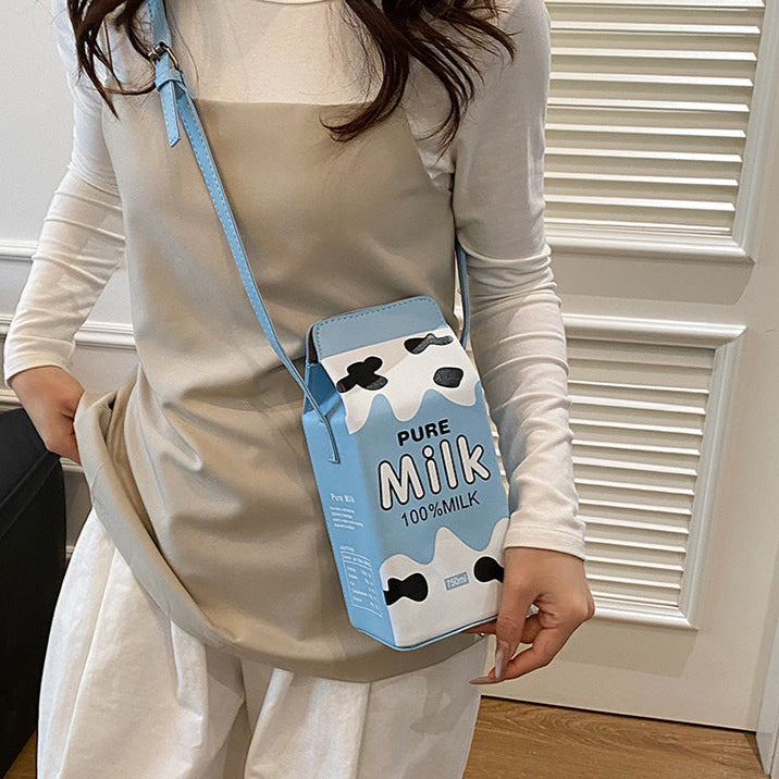 Mini bolso en forma de caja de leche