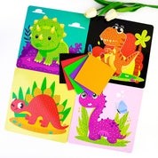 Mosaico con diseño de dinosaurios