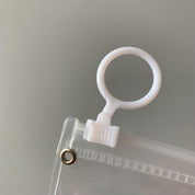 Cosmetiquera plástica transparente con zipper