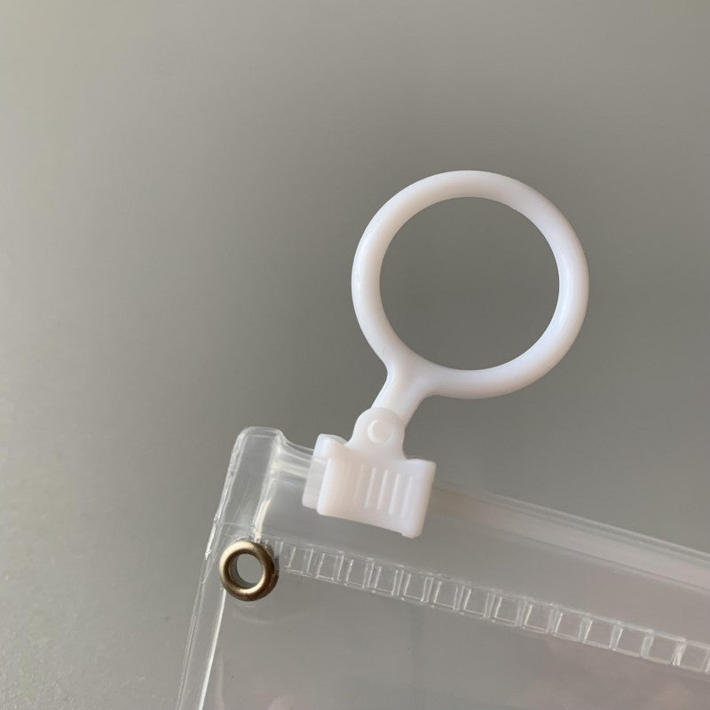 Cosmetiquera plástica transparente con zipper