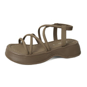 Sandalias de tiras cruzadas para dama