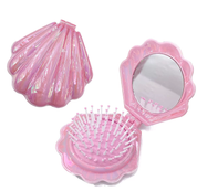 Mini peine plegable tipo concha con espejo