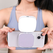 Luz selfie LED con espejo y rotación 360°