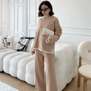 Conjunto knit minimalista de dos piezas