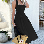 Vestido midi con escote cuadrado - Dressygt