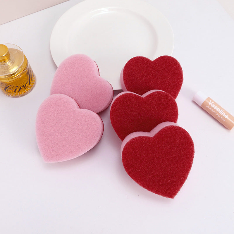Set de 10 esponjas limpiadoras en forma de corazón