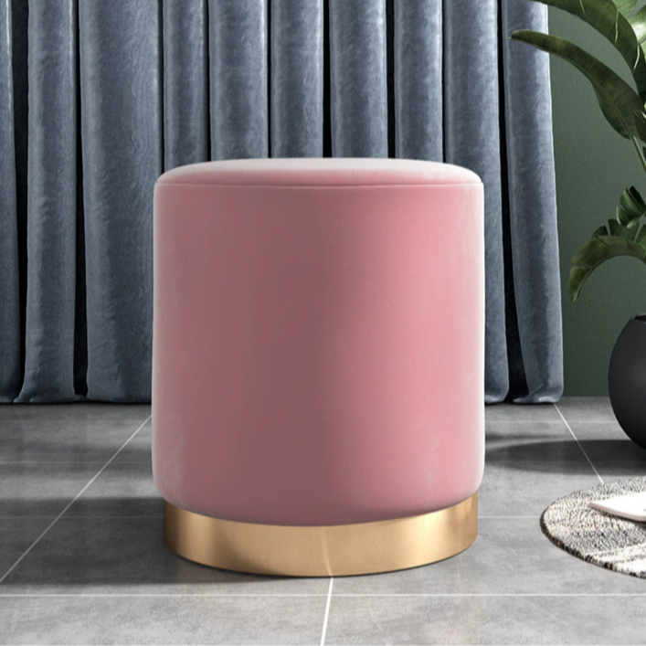 Taburete elegante con forma de cilindro