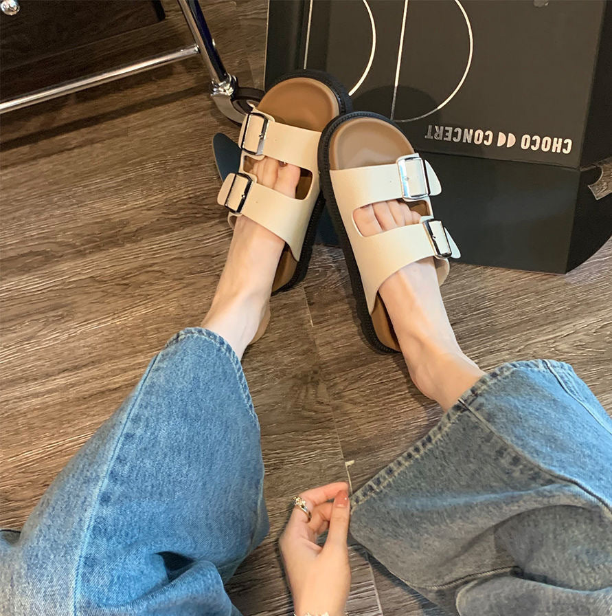 Sandalias con doble hebilla