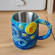 Taza 3D con diseño de la noche estrellada - Dressygt