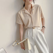 Blusa semi formal con cuello y botones - Dressygt