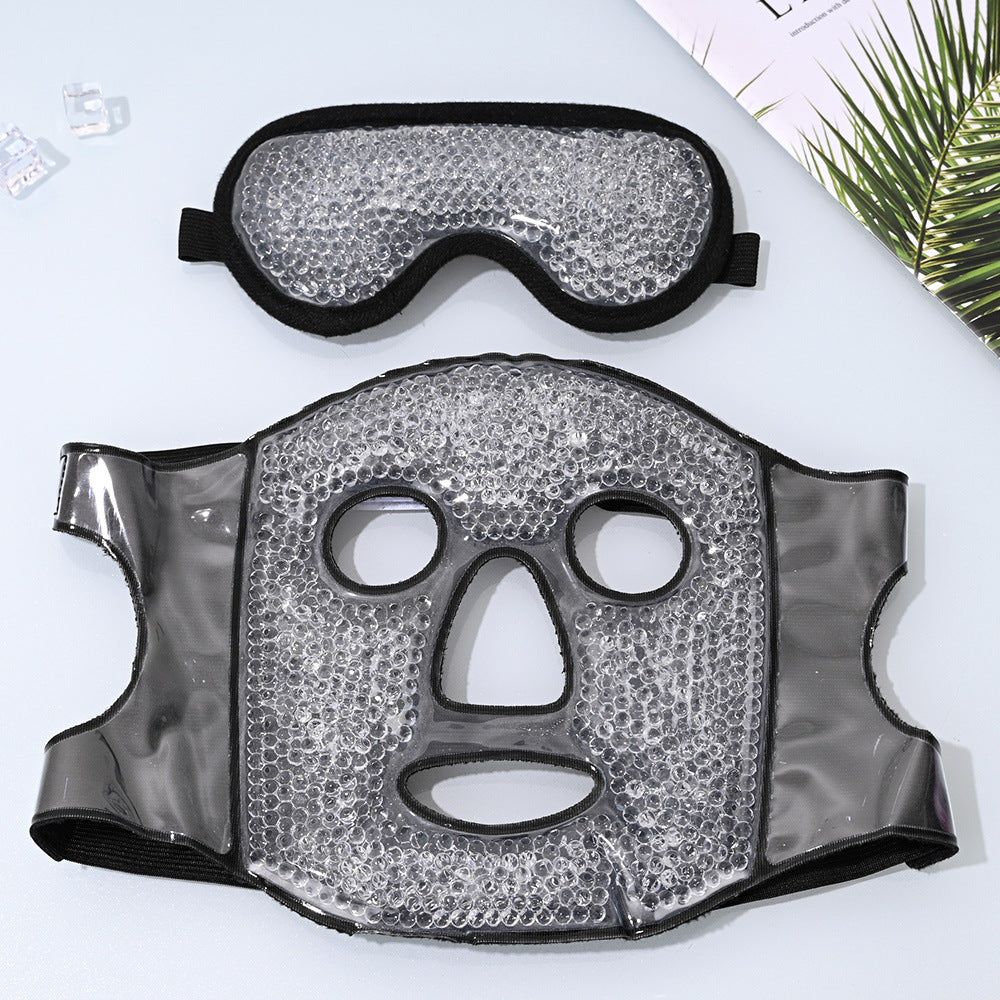Set de máscara facial y antifaz de gel frío