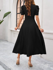 Vestido classy con mangas fruncidas - Dressygt
