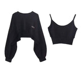 Crop top tipo suéter