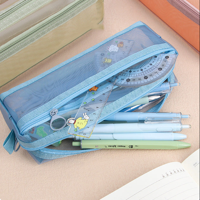 Estuche transparente de malla