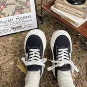 Sneakers de tela con plataforma