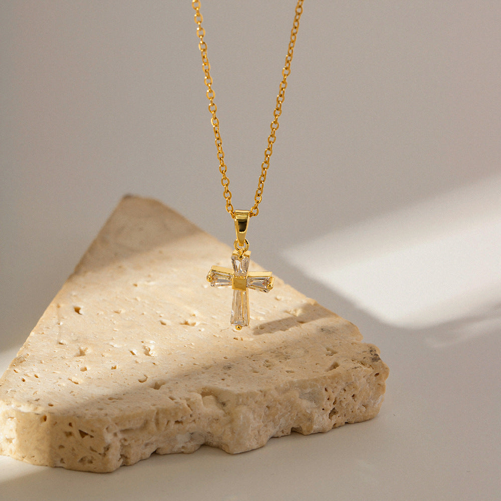 Collar dorado de cruz - Dressygt