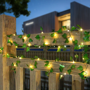 Tira de hojas decorativas con luz led