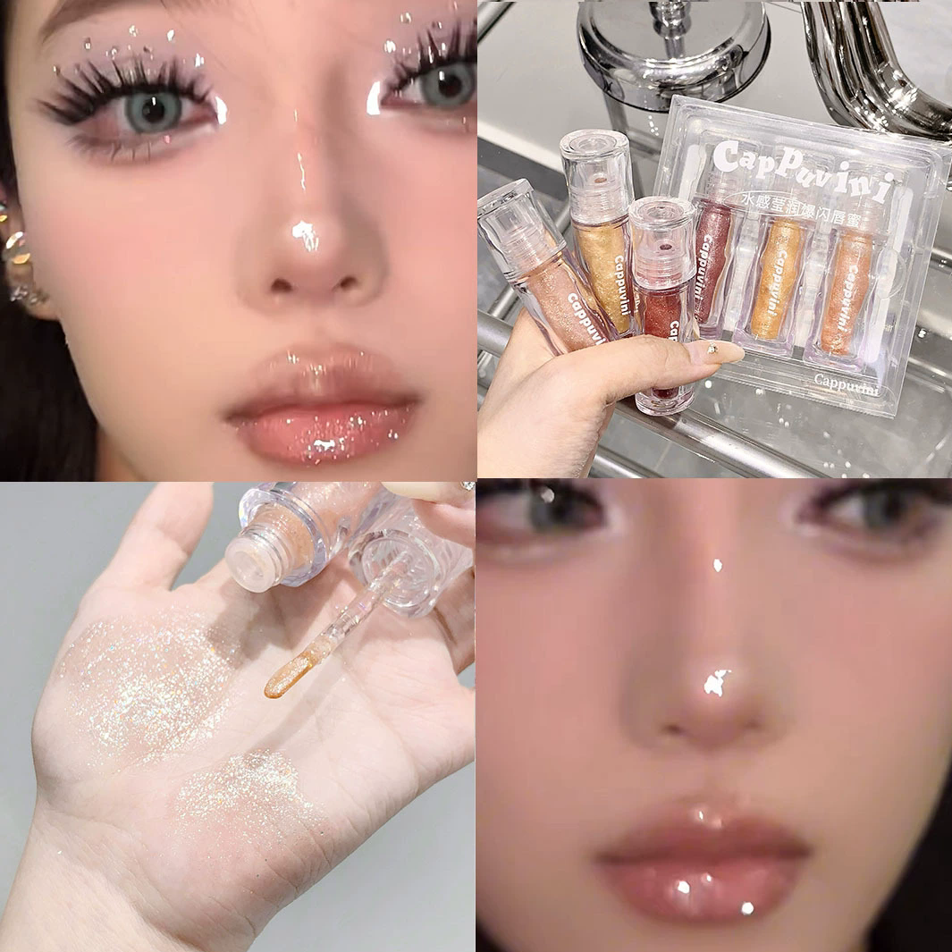 Set de 3 lip gloss con glitter - Dressygt