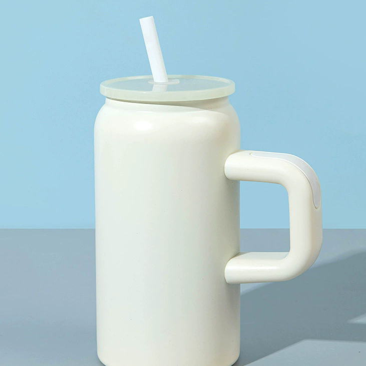 Vaso de acero inoxidable con agarrador