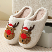 Pantuflas navideñas de reno